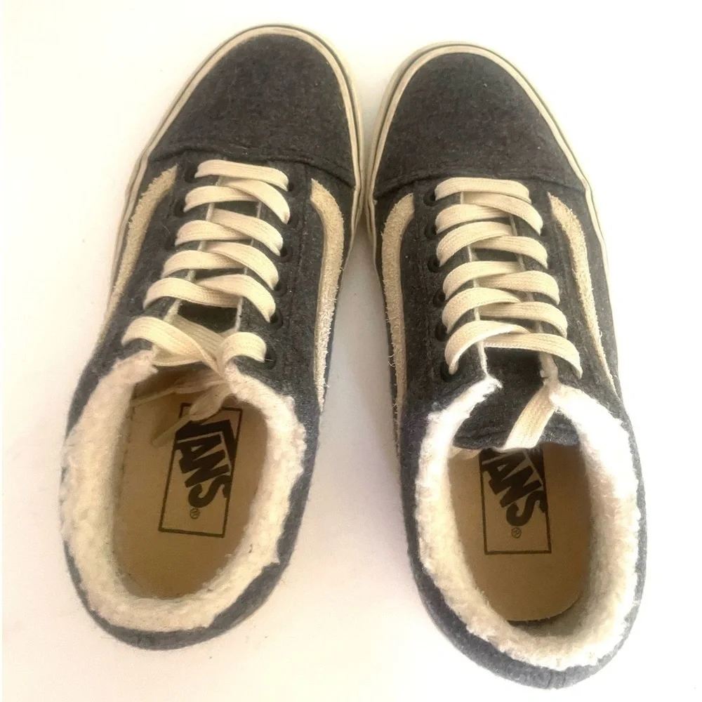 Madewell x Vans® Unisex Old Skool Lace-Up Sneakers in Flannel and Sherpa -6